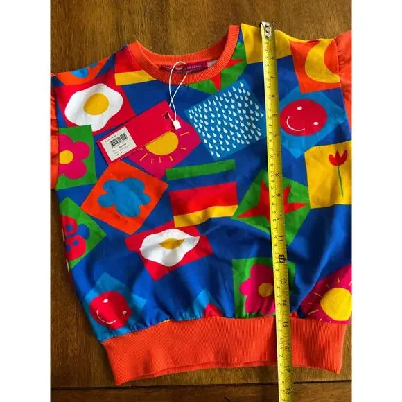 NWT Agatha Ruiz de la Prada Kids Icons Sweatshirt Size 6 Multicolor Graphic - Picture 8 of 8